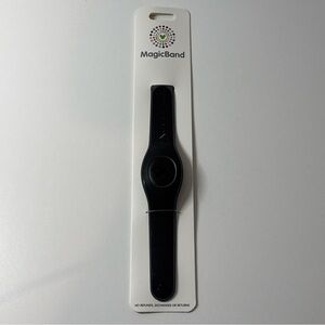 New Disney Parks Solid Red MagicBand 2 Link It Later Black Magic Band